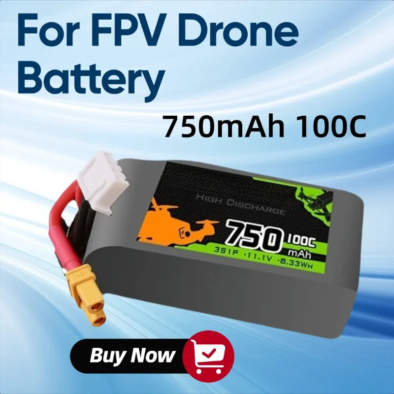 

For OVONIC 750mAh 100C 3S 4S 6S 3-inch FPV Drone Battery