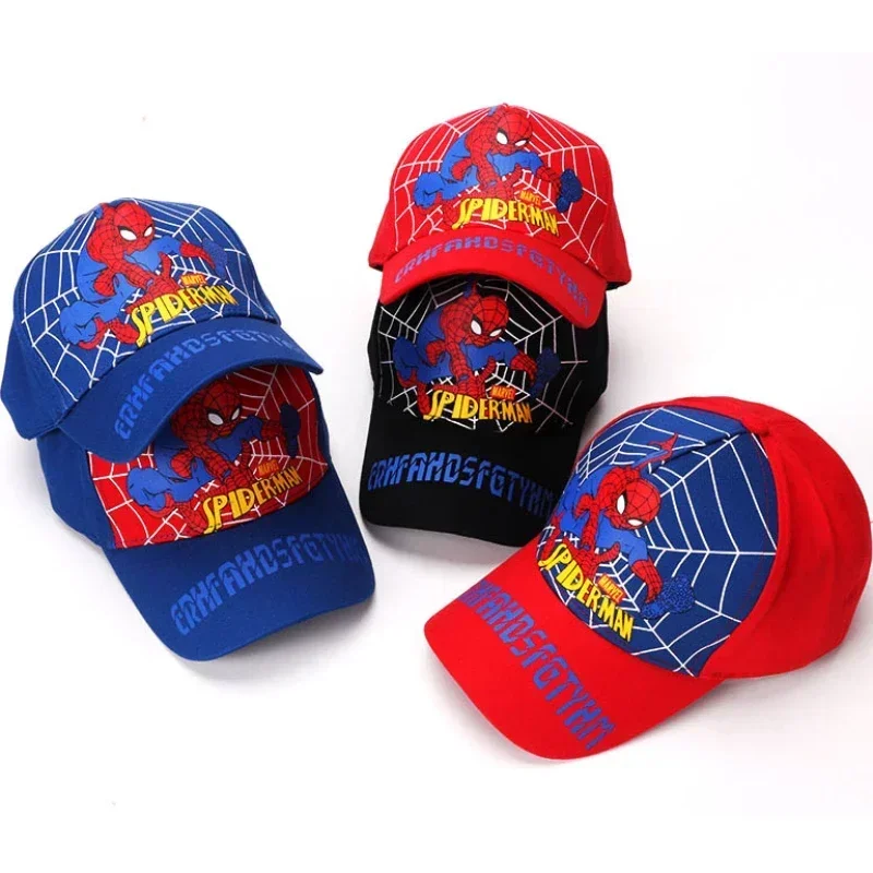 Disney Anime Spiderman Baseball Cap for Boys Girls Spring Autumn Baby AdjustableHats Children Cartoon Sun Caps Kids Outdoor Hat