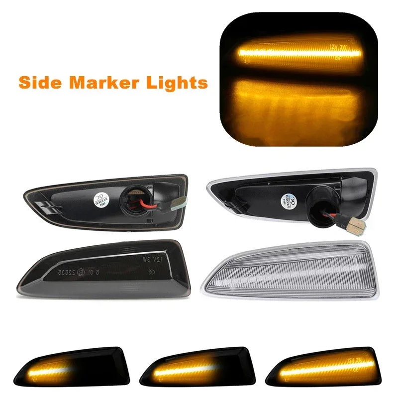 2Pcs Dynamic LED Side Marker Lights Turn Signal Light Side Repeater Panel Lamp For Opel Vauxhall Astra J K Insignia B Zafira C
