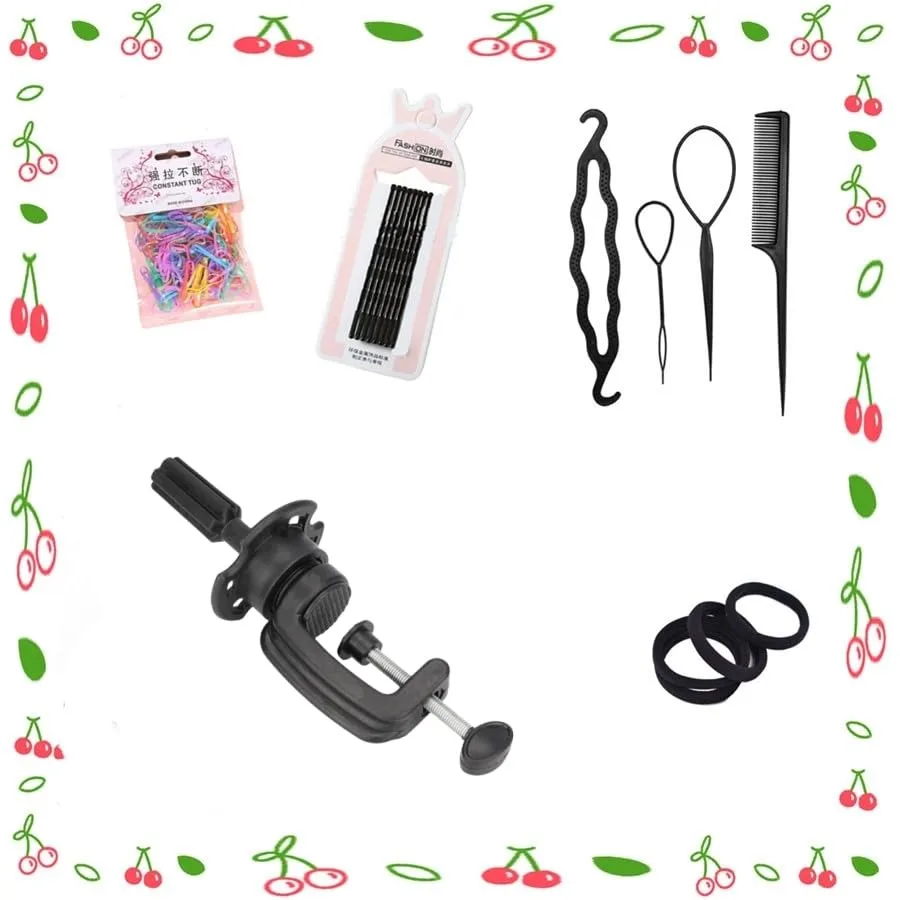 หัวหุ่นผมแท้ 80%  ขนาด 24-26 นิ้ว สำหรับฝึกทำผม ชุดฝึกหัดเสริมสวย หัวหุ่นสำหรับจัดแต่งทรงผม