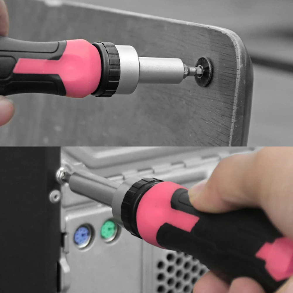 

1/4 дюйма отвертка с храповым механизмом, ручка с противоскользящей ручкой для домашнего ремонта, отвертка с храповым механизмом «сделай сам», ручные инструменты