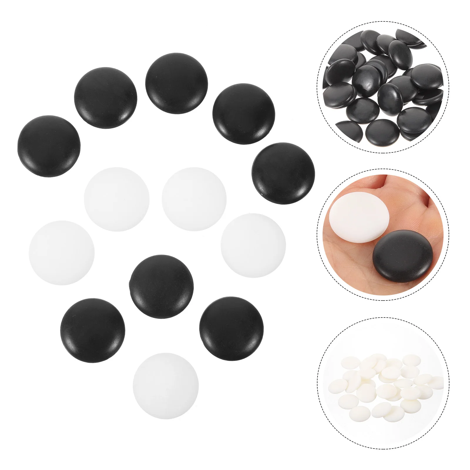 

360 Pcs Go Pieces Small Craft Chess Stones Supplies Board Game Beads Accessories Resin Home Use