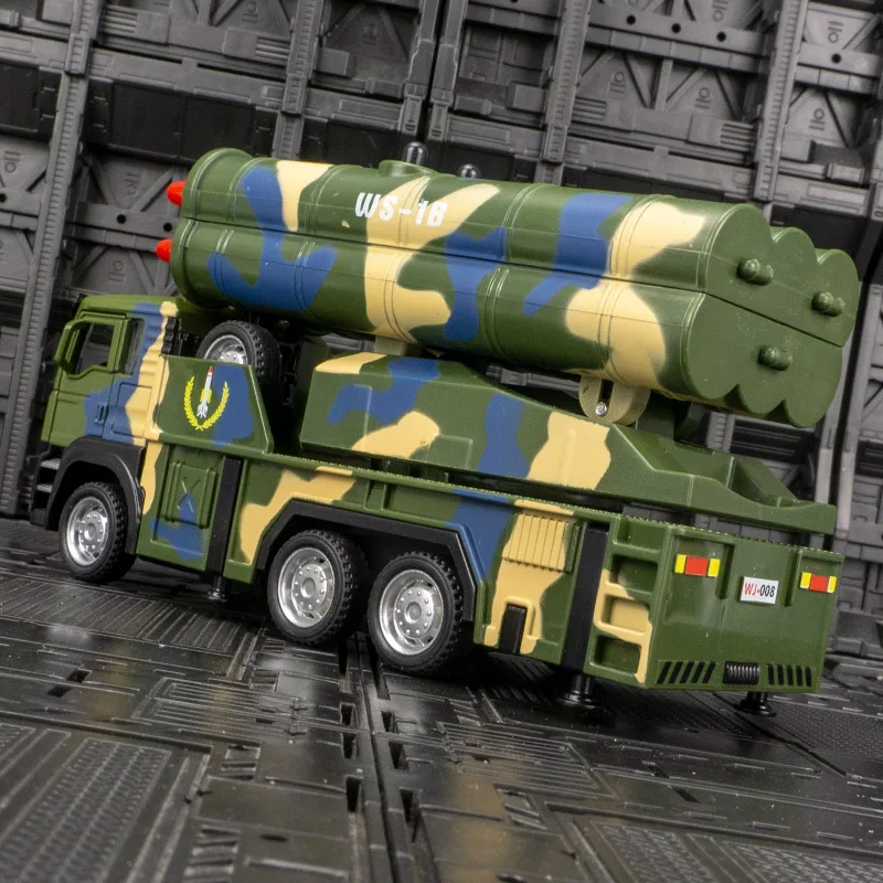 

1:50 имитация военного ракельного танка, ракетная пусковая установка, модель из сплава, отскок звука и свет, чтобы подарить в подарок друзьям