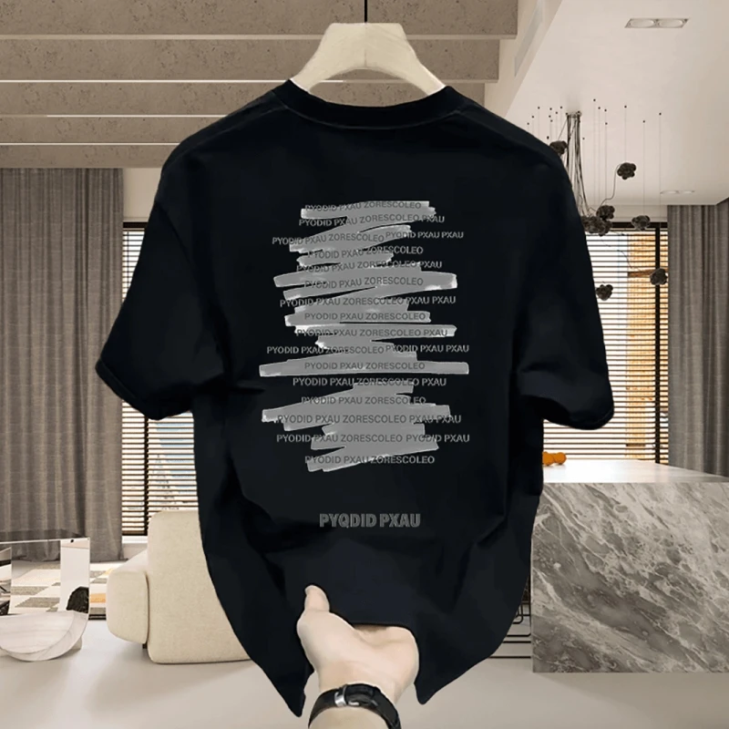 

Свободная хлопковая футболка в стиле ретро с американским принтом, повседневный топ для молодежи, летняя модная верхняя одежда