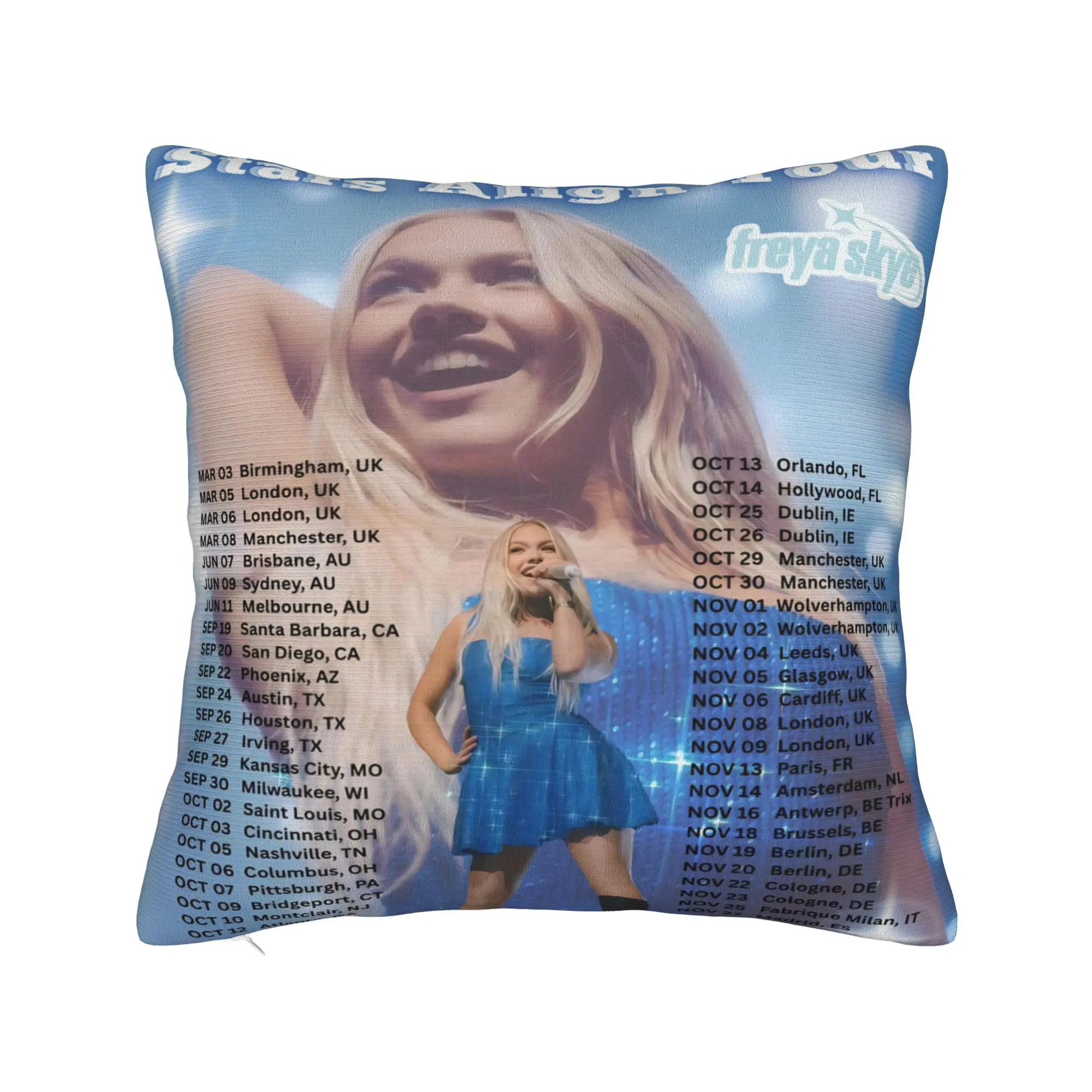 Decorative Pillow Covers Freya Skye Stars Align Tour 2026 Merch Home  Pillow Case Cover Square Multi Size