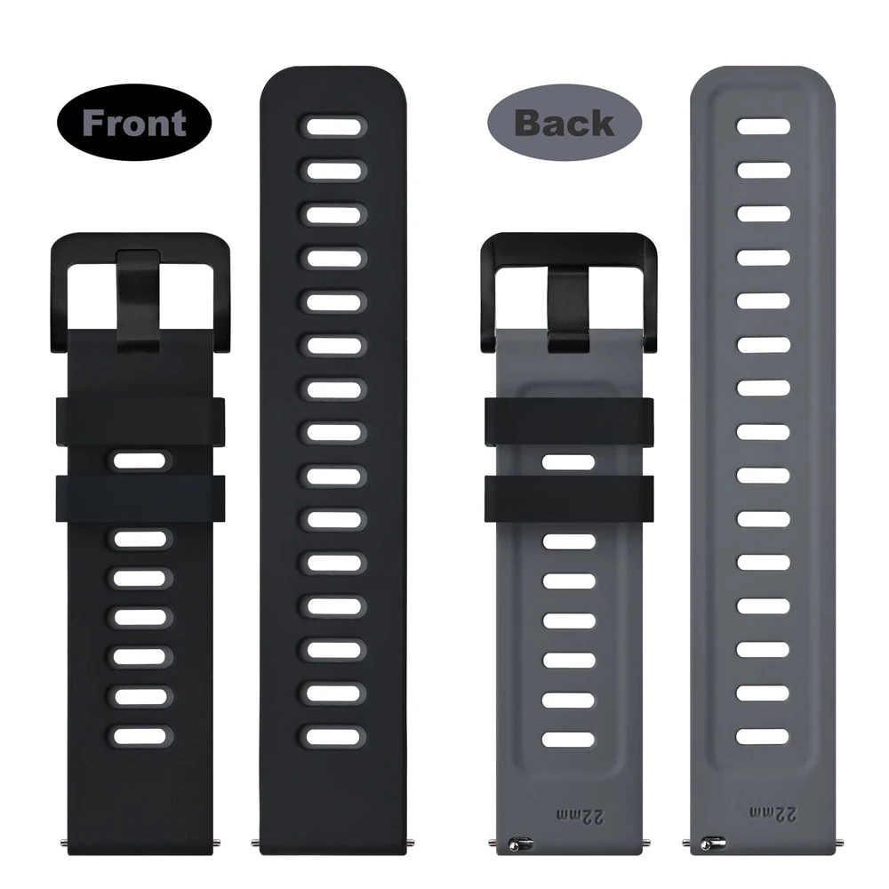 Pulseira de silicone de 20mm/22mm para amazfit gts 3/2/2e/gts4 2 mini/gtr 42/47mm/gtr 4/3 pro/2/2e pulseira de relógio esportivo amazfit bip 6