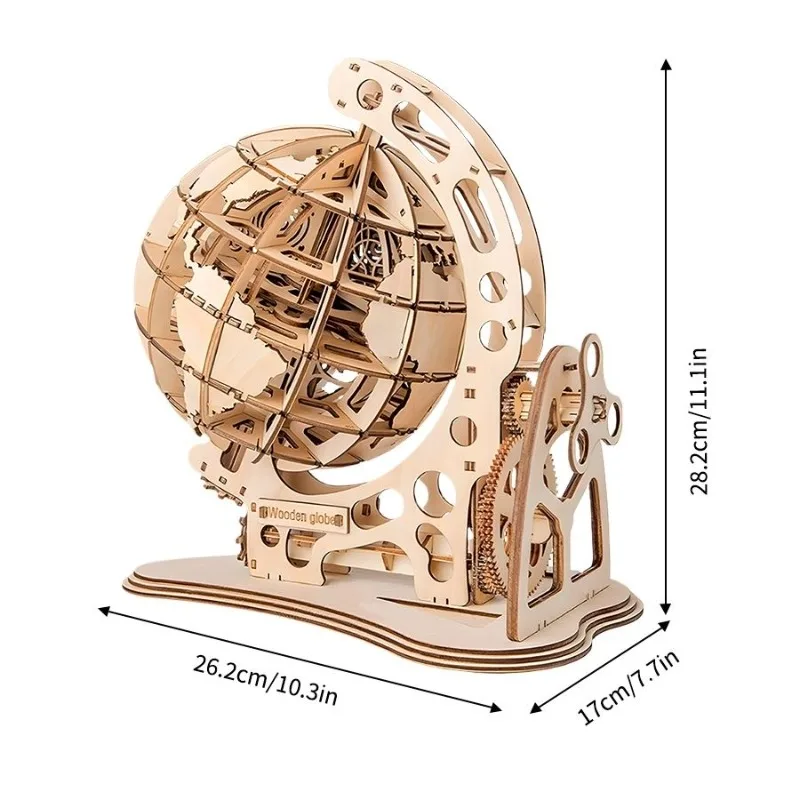 High Difficulty 3D Wooden Puzzle DIY Assembly Model Creative Wood Building Toy for Students Teens Handcraft Desktop Ornament