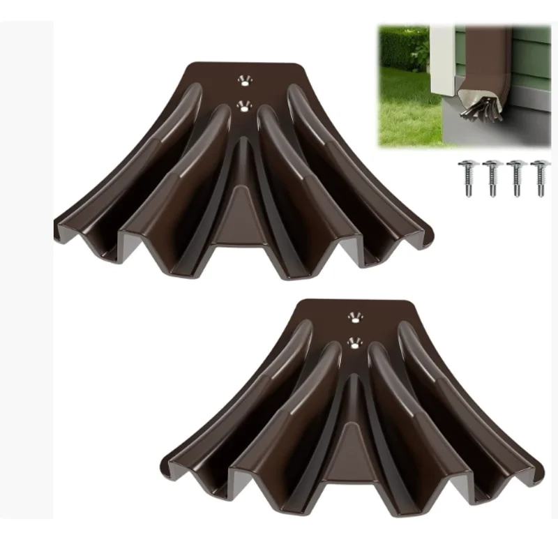 1/2pcs Gutter Downspout Diverter Rust Proof Rain Water Drainage Disperser Rainwater Dispersal Tool for Foundation Protection
