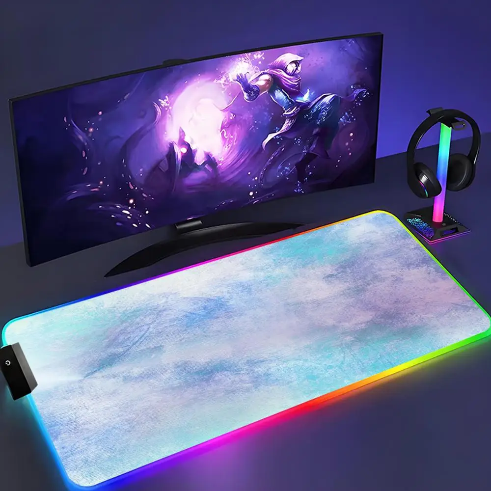 

art color painting Mouse Pad XXL RGB Mouse Pad Kawaii Gaming Accessories Computer keyboard Large Led Desk Mat Backlight Mousepad