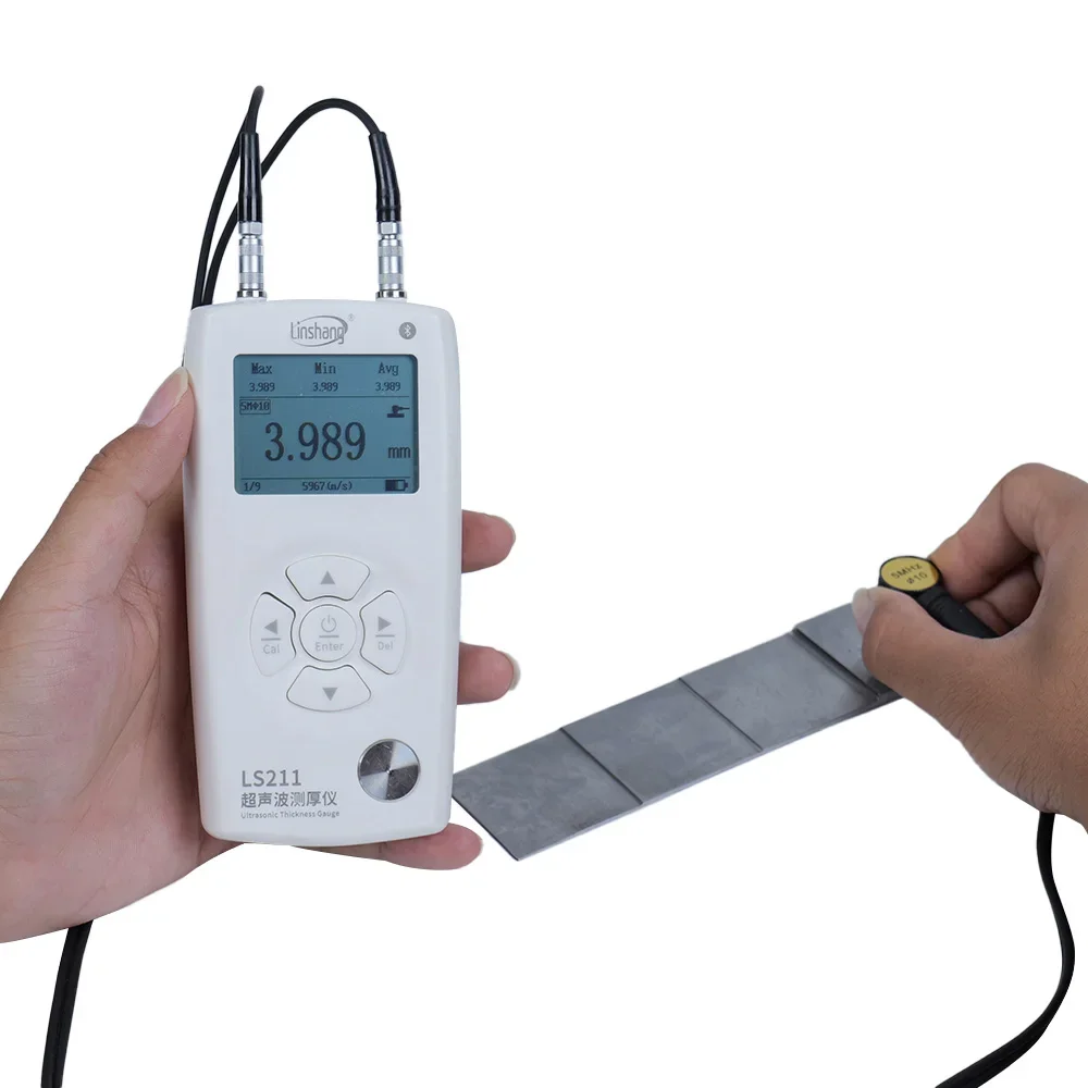 LS211 600mm 0.001resolution High Precision Ultrasonic Thickness Meter Price Multi Probe Wall Thickness Gauge Ultrasonic