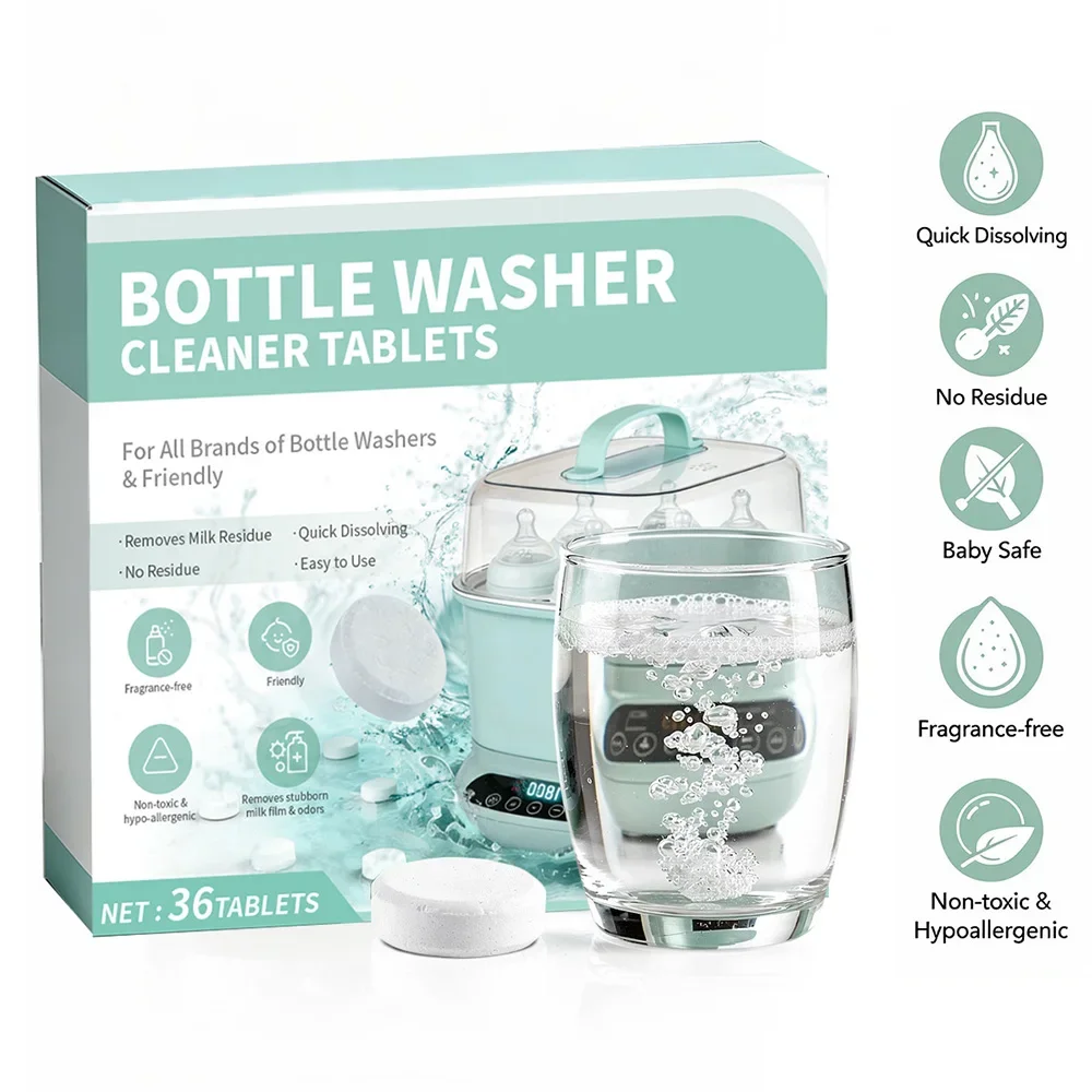 Baby Bottle Descaling Tablets Limescale Remover Cleaning Tablets For Nipple Pacifier Tableware Long Lasting Clean Effect