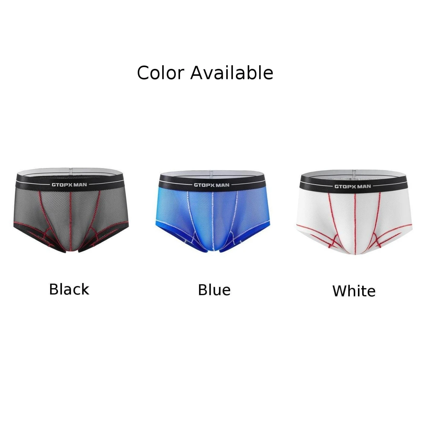 Sexy Men Mesh Thin Pouch Low Waist Briefs Underwear Lingerie Panties Breathable Jockyshorts Men