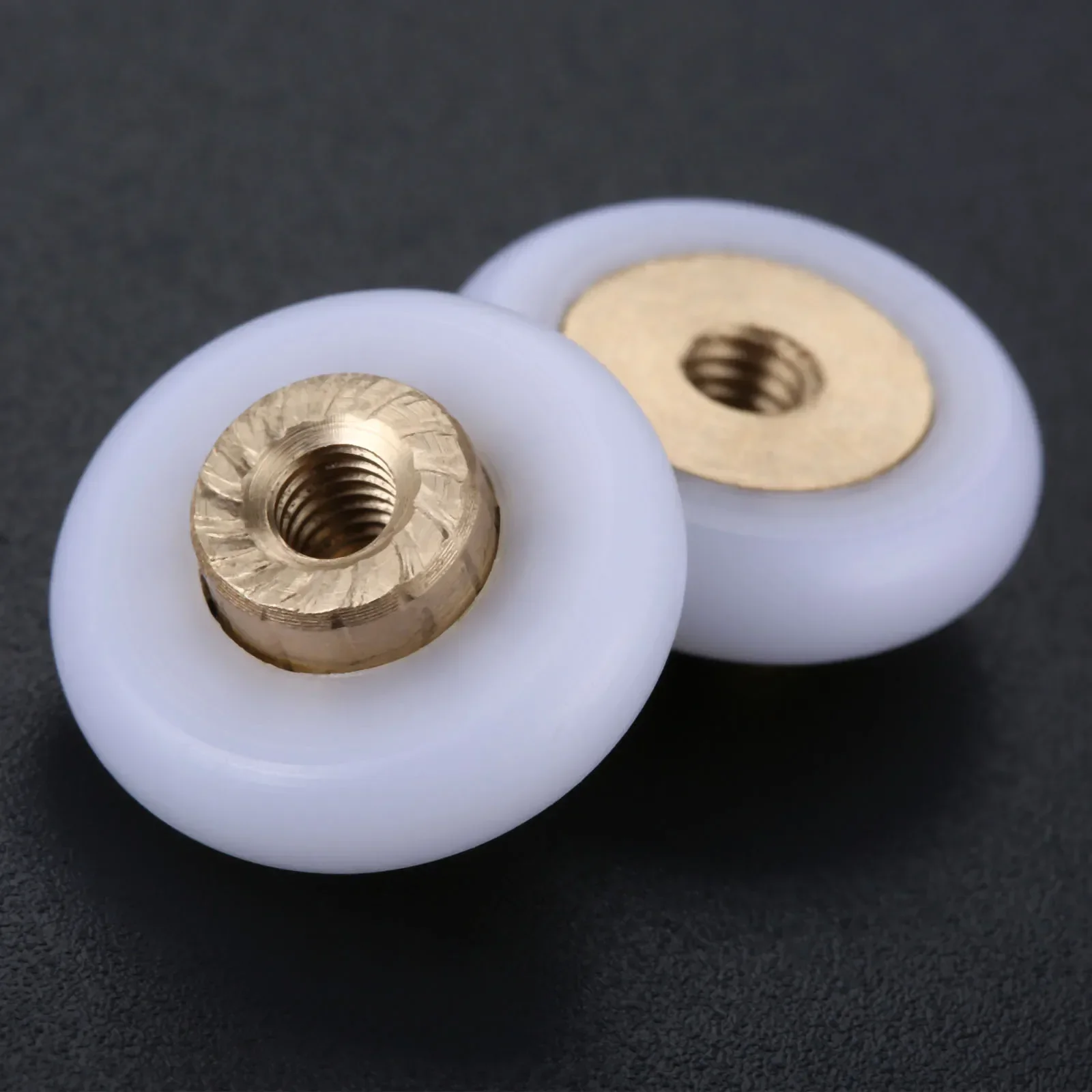 2pcs/set Bathroom Shower Door Rollers/Runners Wheels Pulleys 18mm Sliding Glass Door Roller Copper Wheel Part Enclosures Cabins5 image 4