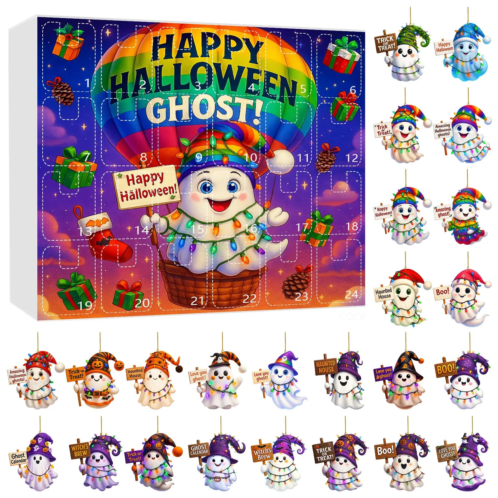 Battery Operated Lights with Timer A Set Of Halloween Snowman Arrival Calendar 24 Day Halloween Sensory Brushing for Kids