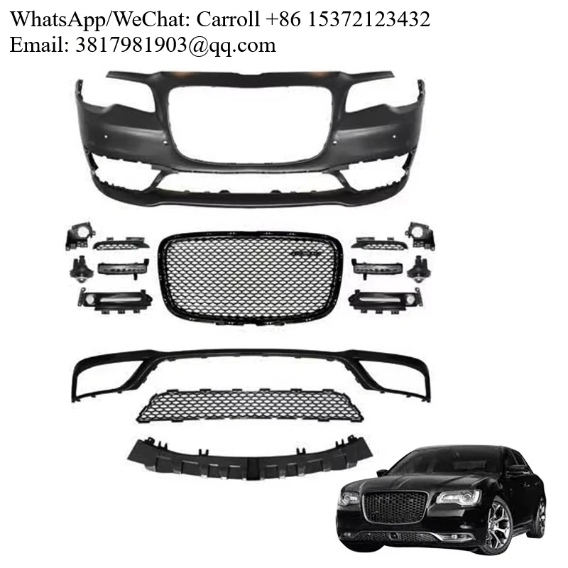 

Srt Style Auto Parts Body Kit Wide Front Bumper Lip Car Bumper Body Kit For Chrysler 300C Front Bumper With Fog Lamp & DRL 12+