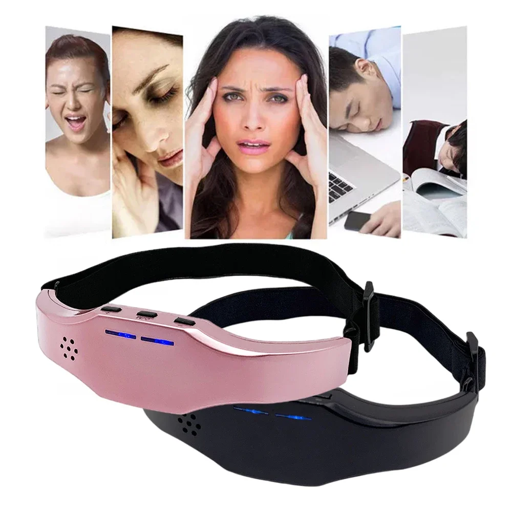 Electric Headache ＆ Migraine Relief Head Massager Insomnia Therapy Release Stress Sleep Monitor Relax HealthCare Sleeping Device