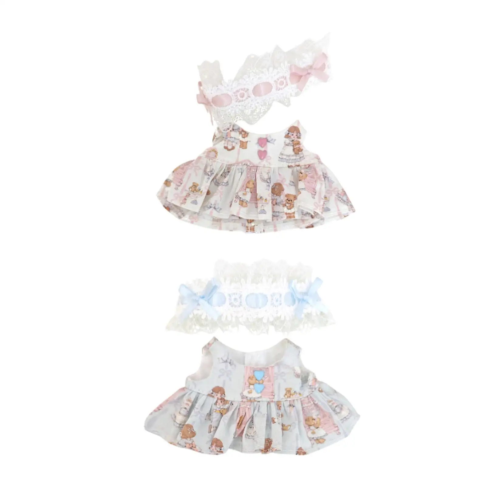 

17 см платье для куклы для девочек, милый костюм, вечерние украшения, необычные мягкие аксессуары для кукол, одежда