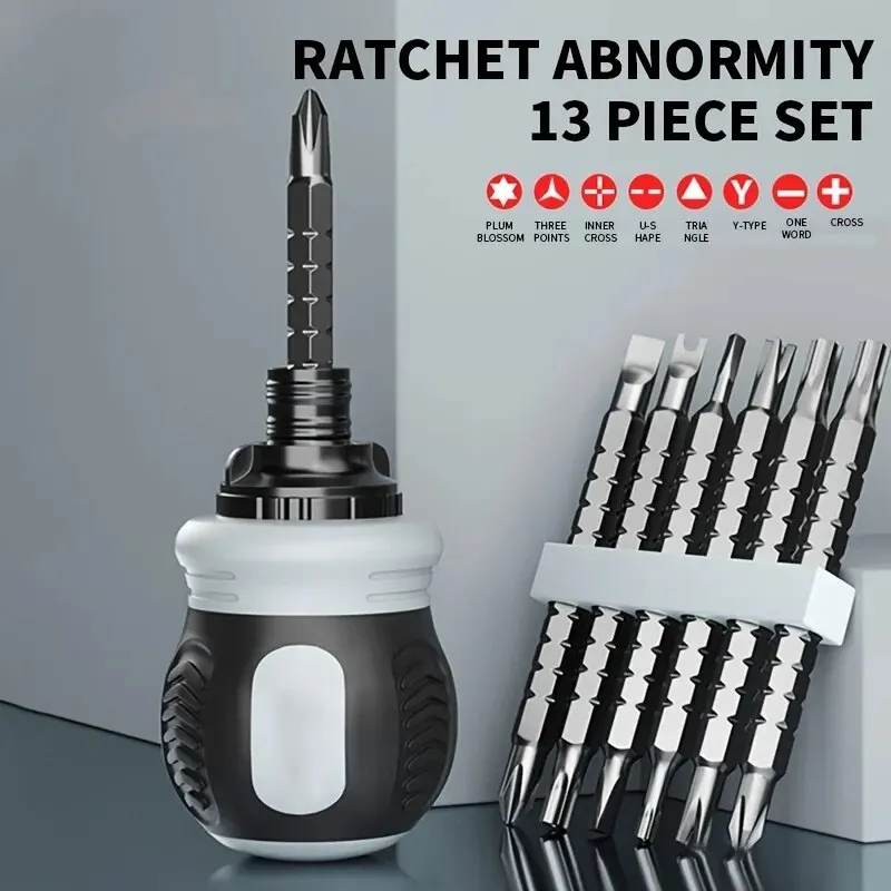 Premium Ergonomic Ratchet Screwdriver Set - Double-Headed, Labor-Saving, Comfort Grip for Max Efficiency & Durability