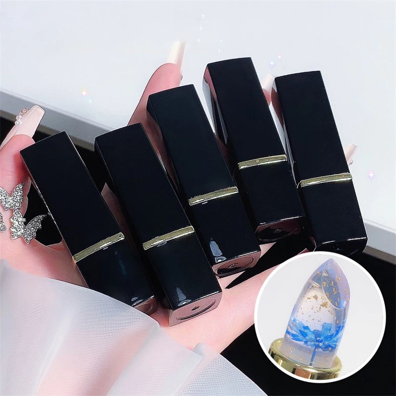 Temperaturfarbwechselnder Blumen-Lippenstift Feuchtigkeitsspendender Kristall-Lippenbalsam Wasserfester Langanhaltender Jelly-Lippenstift Lippenpflege Make-up – Detail 15