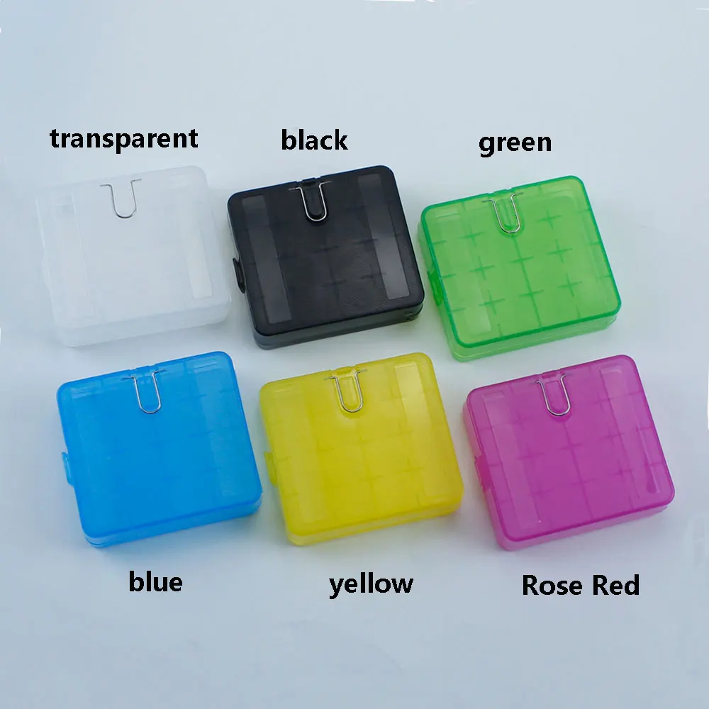 1PC 4 Slots 18650 Rechargeable Battery Storage Box with Metal Hook Plastic Box 4 Section Equipment Thicken Durable