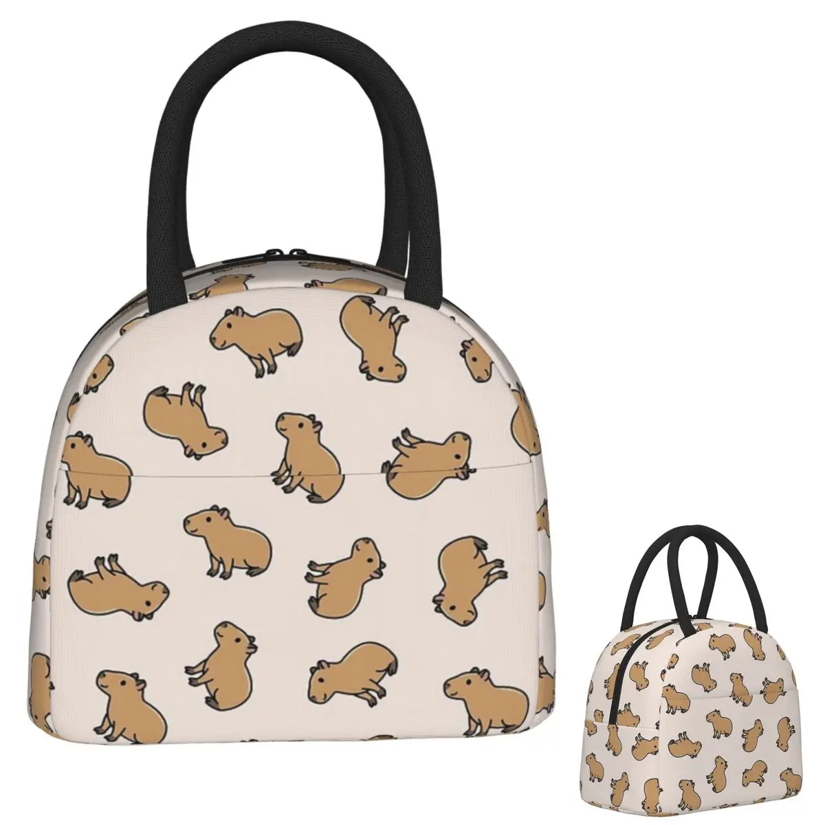 

Capybara Insulated Lunch Bag for Women Kids Portable Food Boxes Thermal Lunch Box Tote