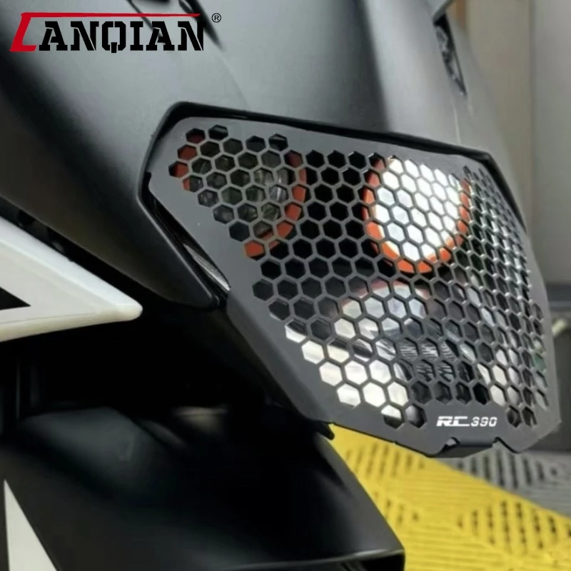 

RC390 RC125 Headlight Grill Guard For RC 125 RC 390 RC200 2014 2015 - 2018 2019 2020 2021 Motorcycle HeadLight Protector Cover
