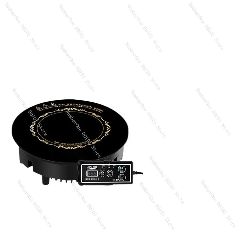 Commercial Round Mini Induction Stove, 800W Hotel Battery Cooker, Small Hot Pot Efficient Heating