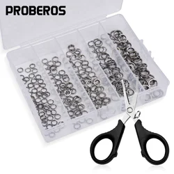 250pcs Heavy Duty Stainless Steel Fishing Split Rings With scissors- High Strength Double Flat Wire Snap Ring for Lure Connector