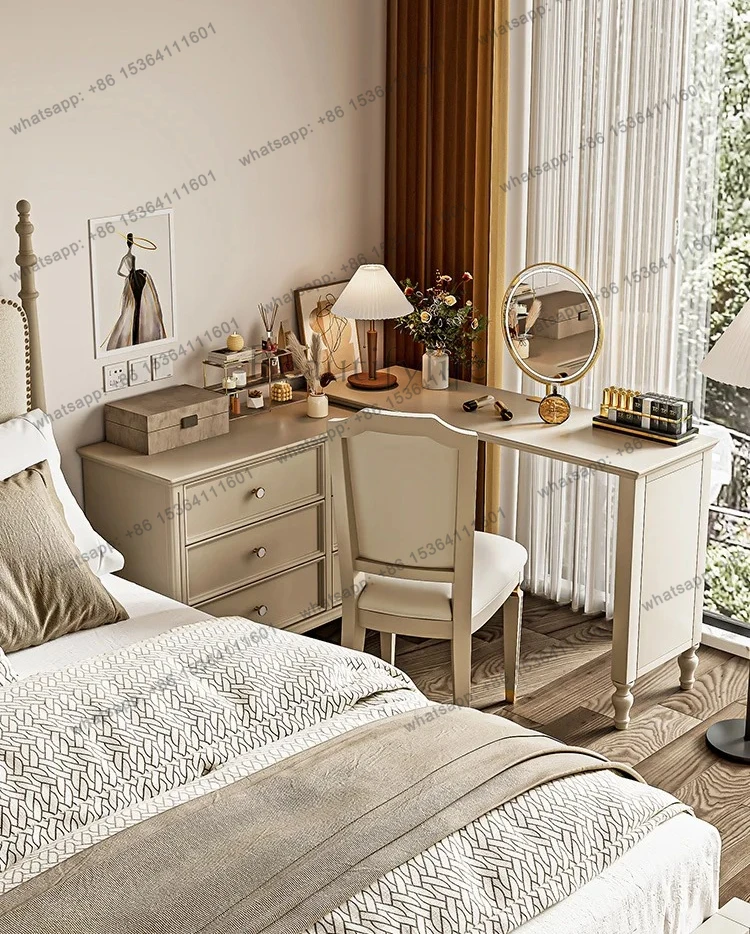 

Dressing Table and Chest of Drawers Integrated Light Luxury Wall Storage Modern Simple Bedroom Storage Chest of Drawers