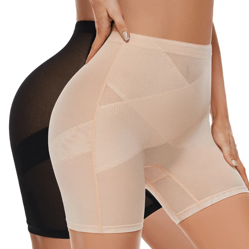 

1 шт., женские бесшовные корректирующие шорты с высокой талией для мальчиков, трусики с контролем живота, сетчатое и дышащее нижнее белье, корректирующее белье, шорты