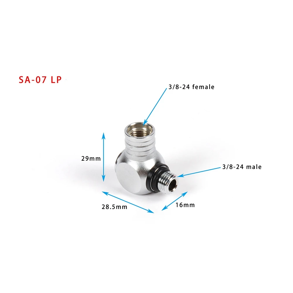 Scuba Diving 1 Stage Regulator Adapter 360 Degree Rotation Connector Low Adapters Diving Accessories LP Hose