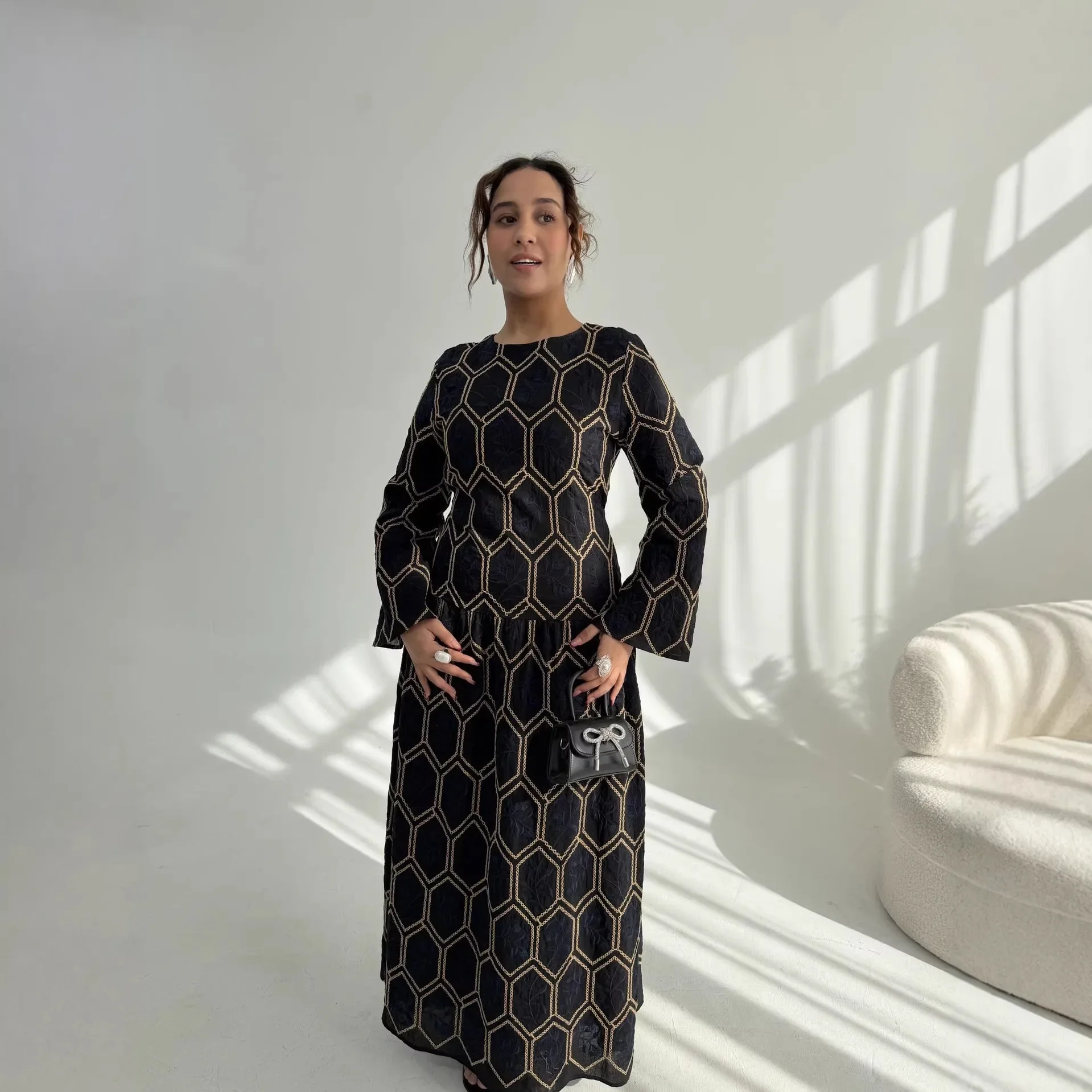 

Eid Women Dress Ramadan Abaya Embroidery Cotton Party Vestidos Largos Muslim 2026 Jalabiya Morocco Kaftan Dubai Arab Long Robe