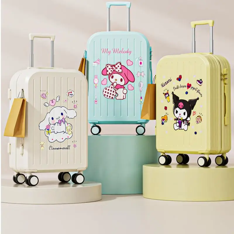 

Good-Looking Sanrios Kuromi My Melody Cinnamoroll Luggage Box Children Gift Box Universal Wheel Cartoon Fashion Festival Gift