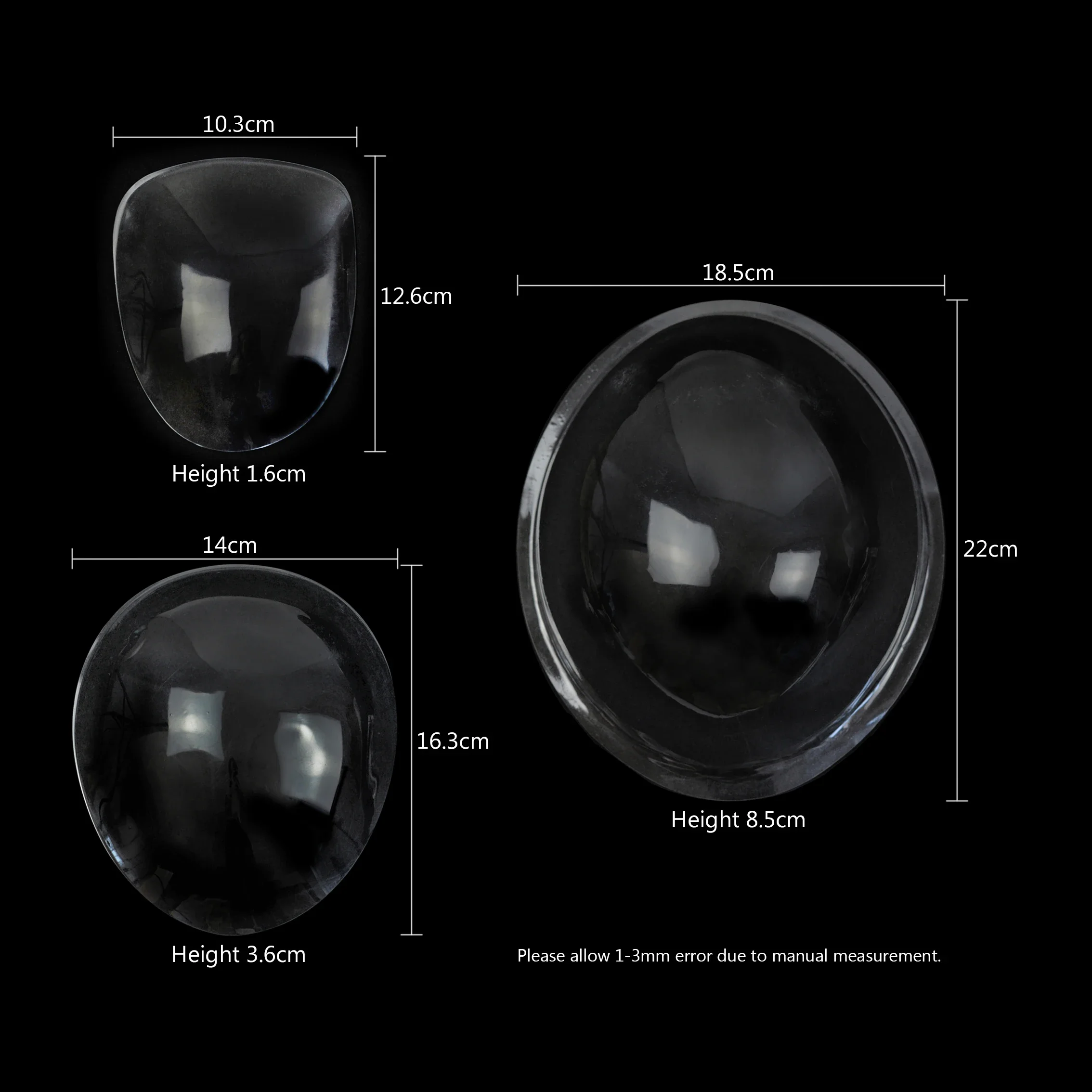 10 Pieces Wig Block Support Stand Wig Storage Transparent Plastic Wig Model Stand Display for Men Wigs Replacement