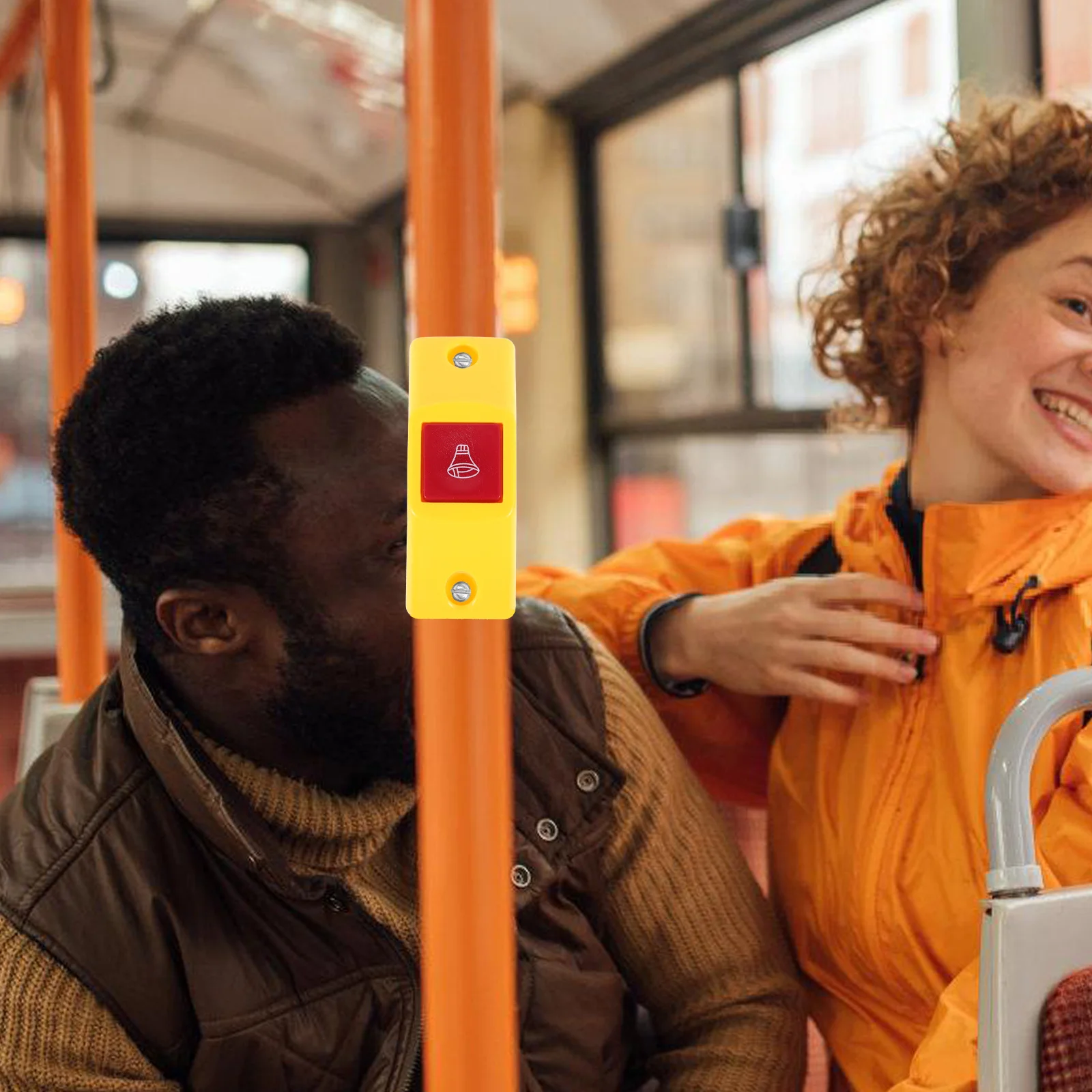 Bus Get Off Bell Button Practical Replacement Passenger Call Bus Handrail Bell Exit Reminder Device Clear Alarm - Image 5