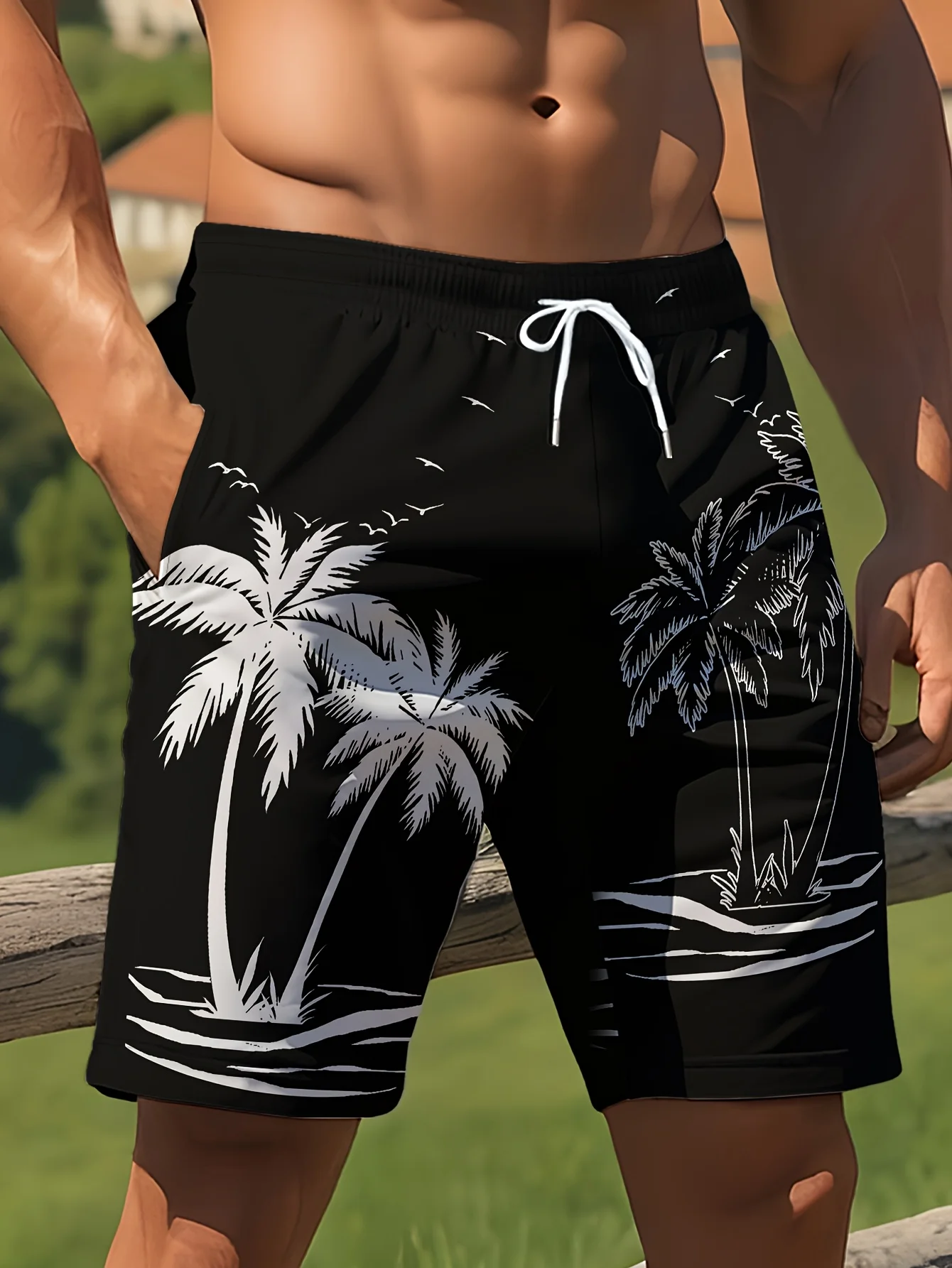 

2025 Summer new Hawaiian beach shorts colorful pants 3D printed outdoor vacation men's pants
