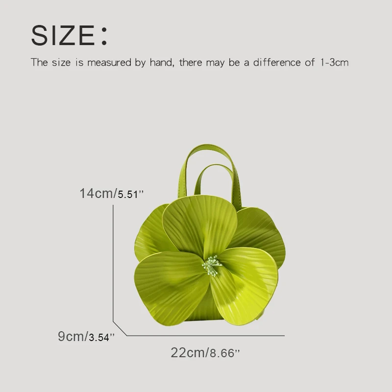 Appliques Petal Evening Bags For Women Luxury Designer Handbags Purses 2024 New In PU Flower Top Handle Small Underarm Shoulder