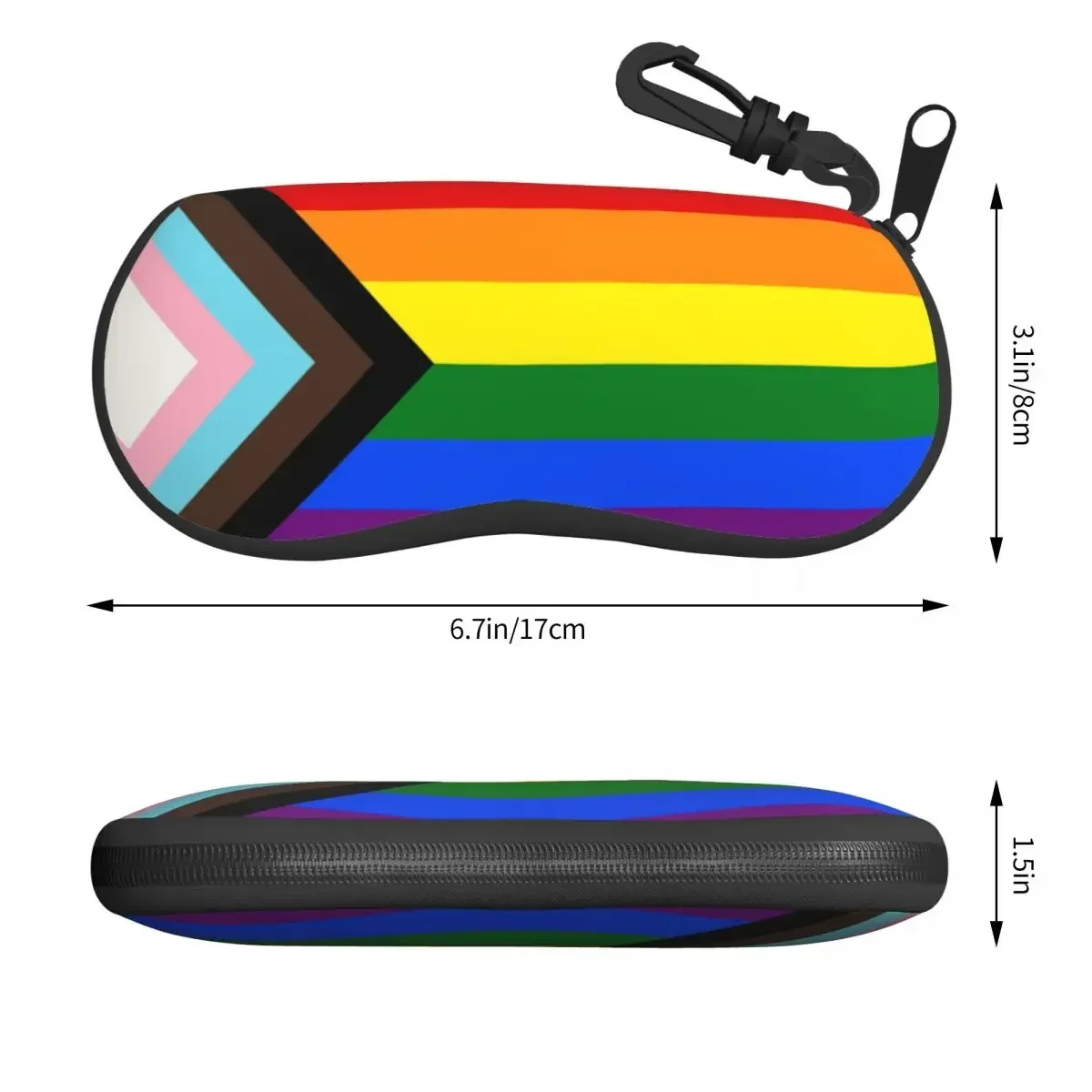 LGBT Progress Pride Flag Shell Eyeglasses Case Women Men Fashion Gay Pride Glasses Case Sunglasses Box Pouch