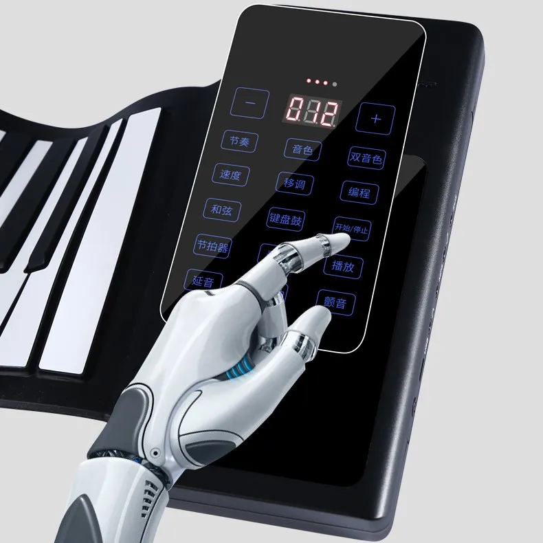 

88-клавишное складное ручное пианино, силиконовое портативное электронное пианино для начинающих детей и взрослых, тренировочная клавиатура для ежедневного обучения