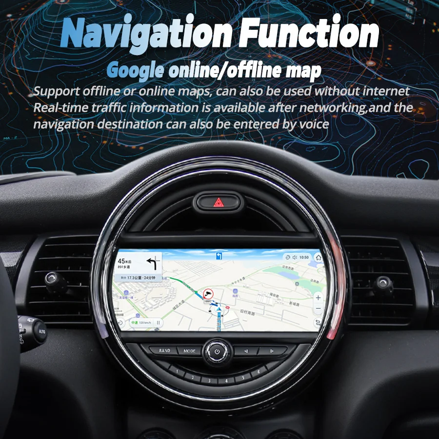 Navirider 128GB Video Player Multimedia GPS For BMW Mini One 2017 F55 COOPER F56 CLUBMAN F54 Android Stereo Carplay Touch Screen