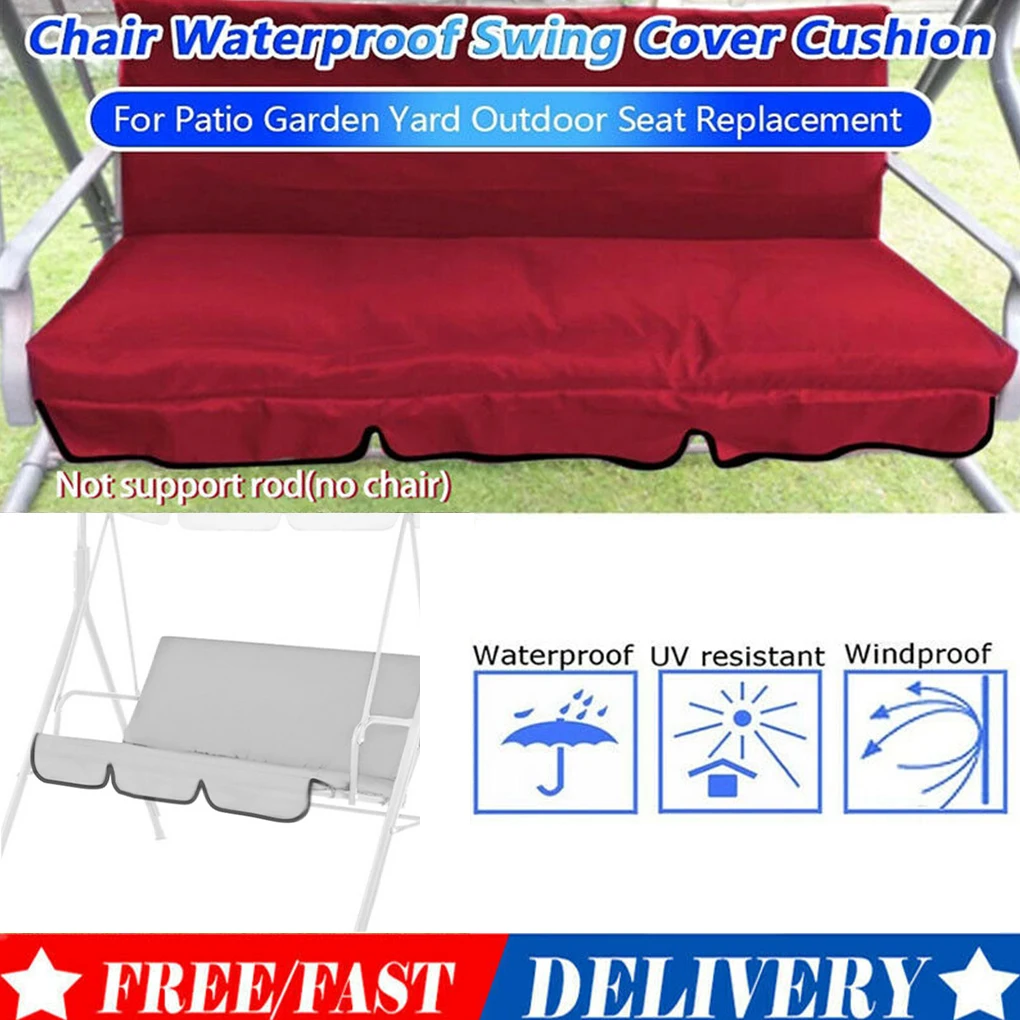 Swing Chair Cover Outdoor Garden Swing Chair Waterproof Dustproof Protector Seat Cover Blackish Green