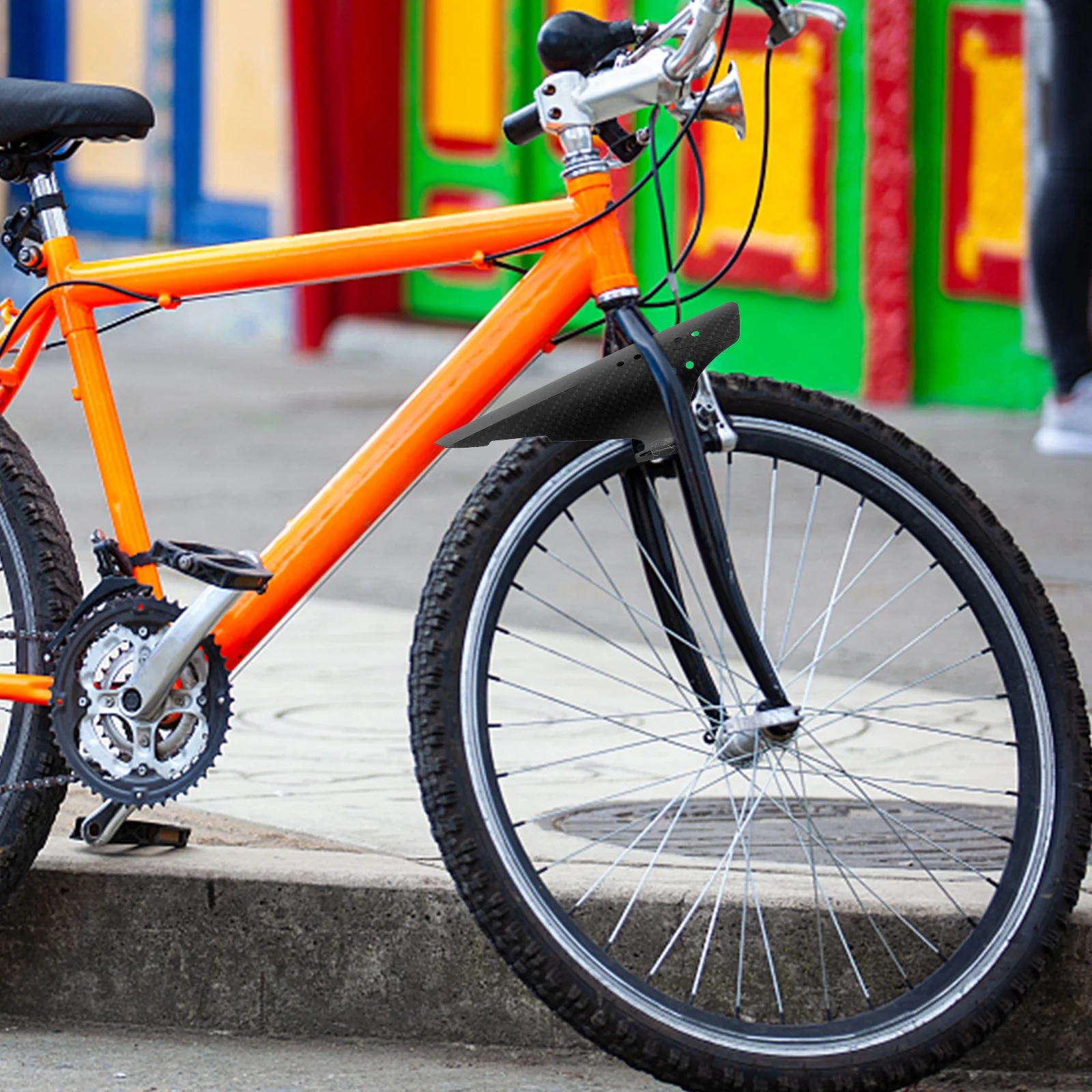 

Bicycle Mudguard Front Fork Mount for Mountain Road Bikes Tough Weather Resistant Splash Guard Easy Install Universal