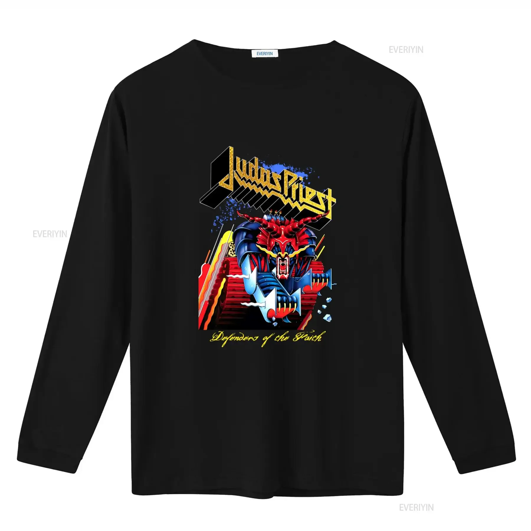 Judas Priest Defenders of the Faith T Shirt Official Merch for Metal Fans vintage Washed Casual homme graphic Stretched