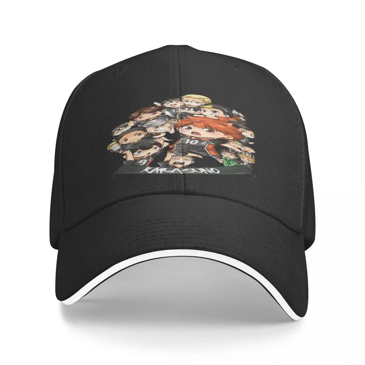 Haikyuu Logo topi 1308 topi bola, topi olahraga bisbol wanita, topi pria, topi bisbol