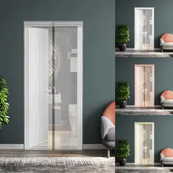 Magnetic Strip Flyscreen Door Curtain Encrypted Anti-Mosquito Door Curtain For Entry Door