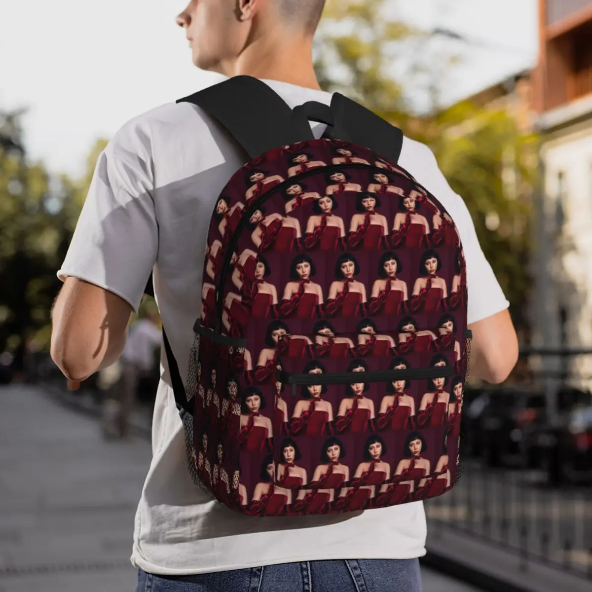 

Lady Gaga Student Backpack School Bag Hiking Travel Daypack for Boys Girls Fashion Bookbag Shoulder Bags