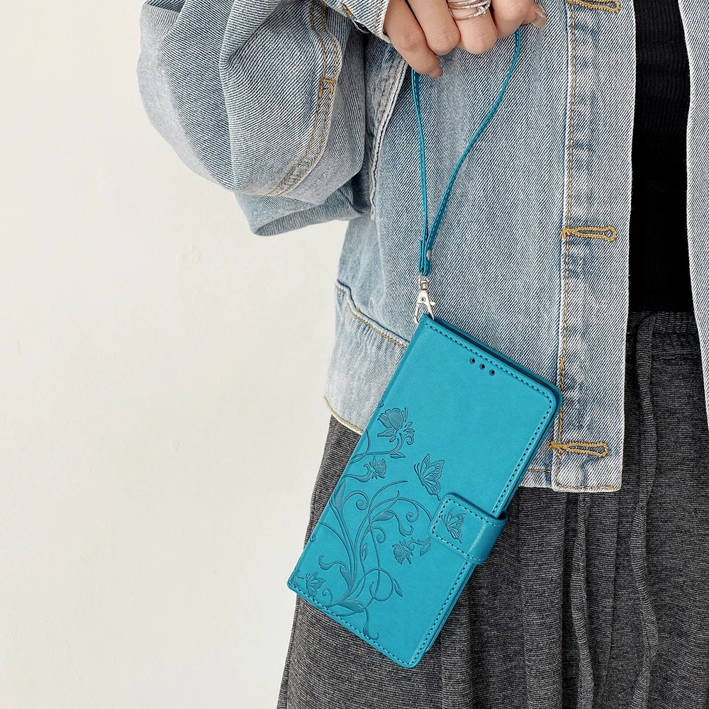 Casing Ponsel Flip Lanyard War - Bookmark Magnetic Clip ulasan dan harga