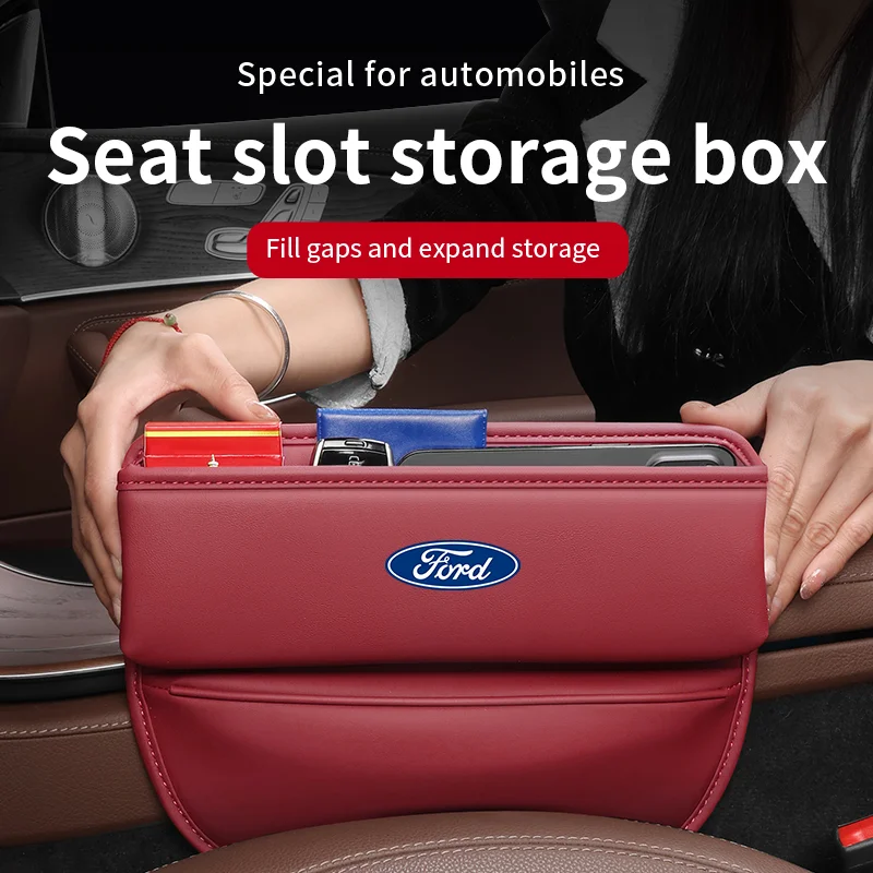 Car Seat Storage Box For Ford Fiesta Focus 2 MK3 Mondeo MK4 Mustang Ranger Kuga Fusion Taurus Explorer F-150 Edge Transit Escape