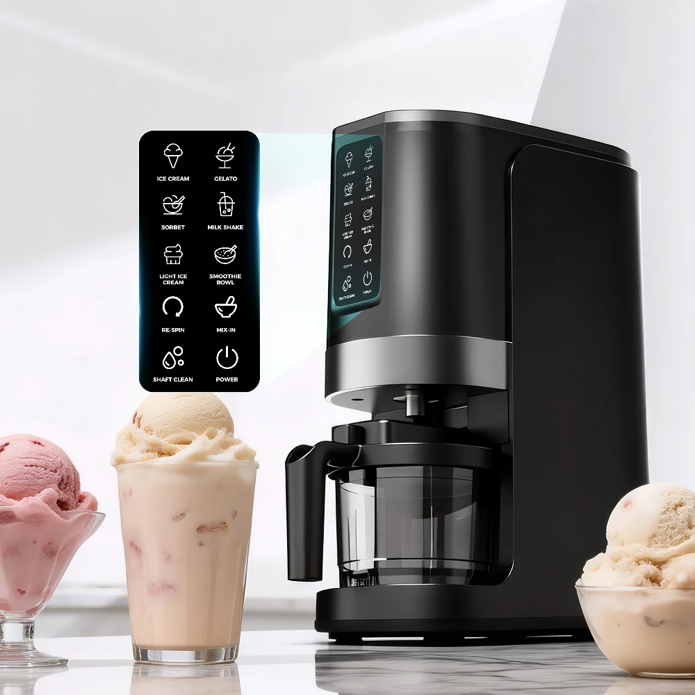 1. Compact Frozen Treat Prep Station Quick Freeze Canister For Homemade Gelato Sorbet Portable Small Kitchen Vessel