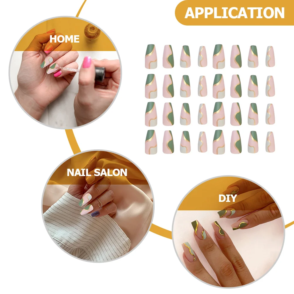 

48 шт. съемные накладные ногти, устойчивые к царапинам, накладные ногти для женщин, накладные ногти для начинающих и профессионалов